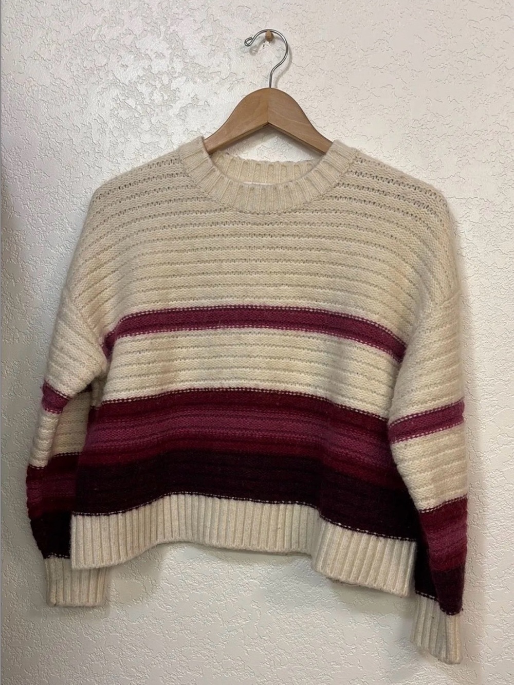 Splendid Jada Stripe Juniors Sweater • Size Small • Soft Wool Blend